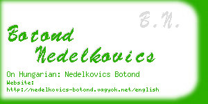 botond nedelkovics business card